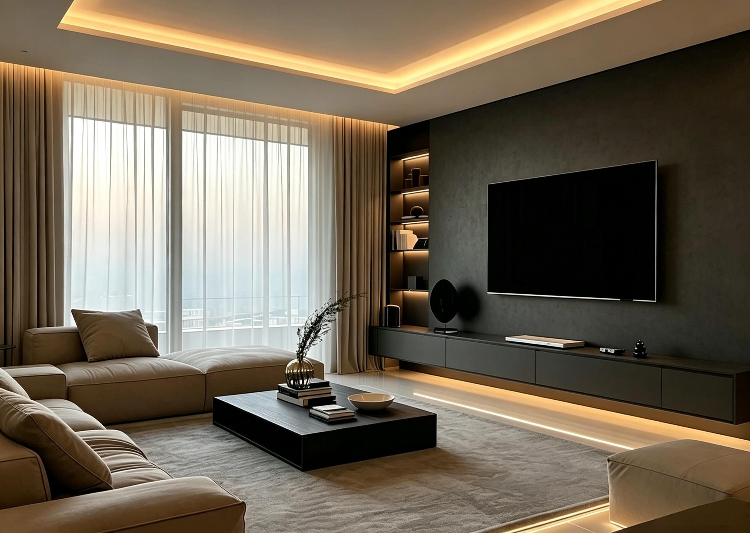 Smart Curtain With Led Solution (YZM5388CB Curtain Motor)