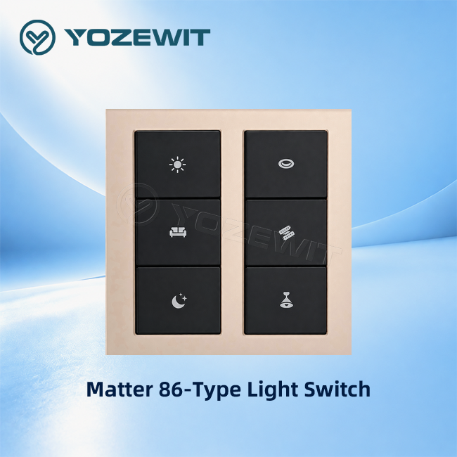 6 -Key Matter Smart Switch （Gold Color)